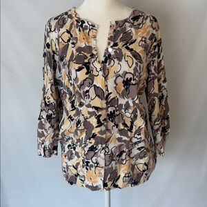 Designers Originals size LARGE button up cardigan, 3/4 length sleeve